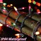 Super-Bright Extendable Orange Purple and Green halloween Lights (Orange Purple Green-Brown Wire)